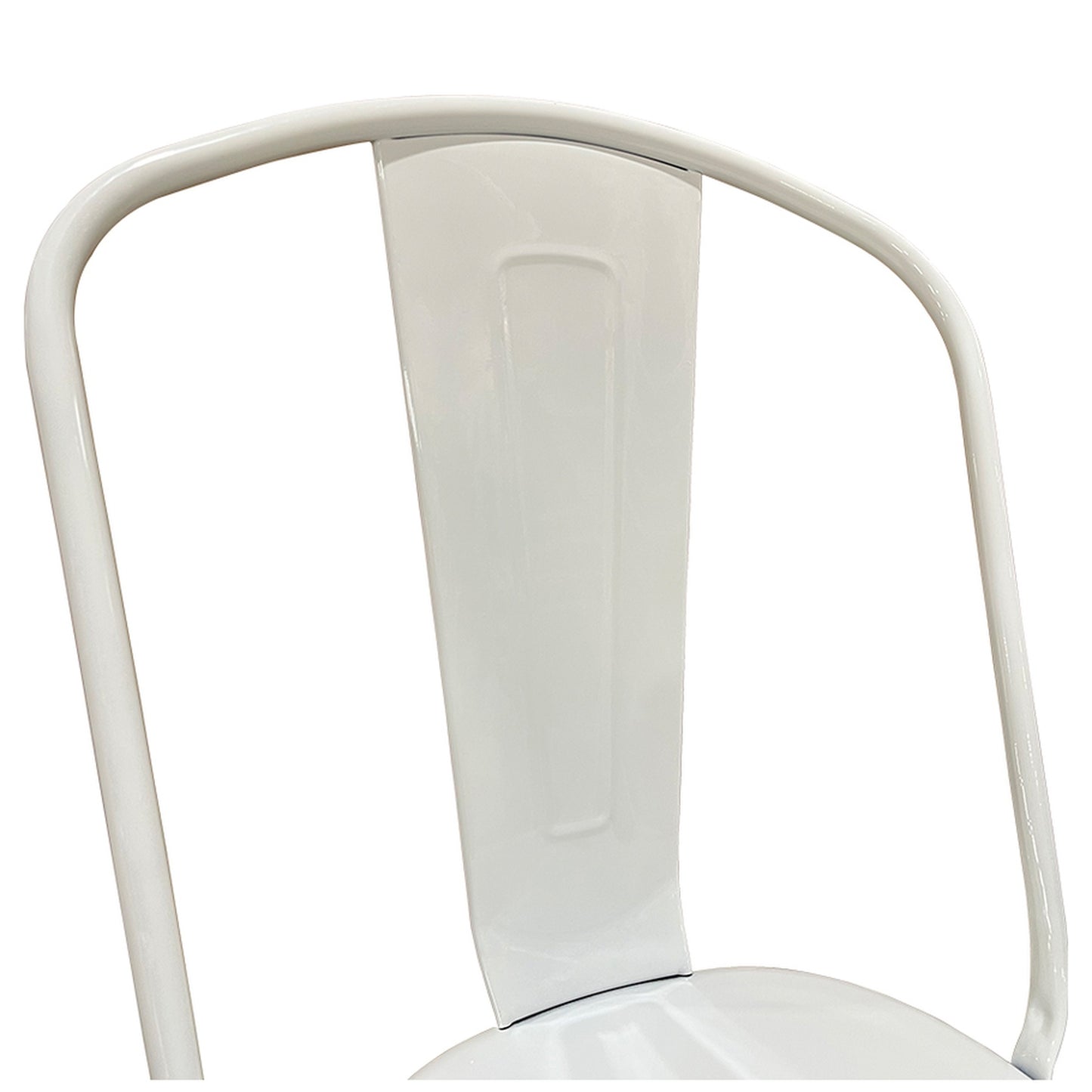 Καρέκλα ArteLibre Βιομηχανικού Τύπου Vintage TOLIKO Λευκό Μέταλλο 44x49x84cm - Hippiehome.gr