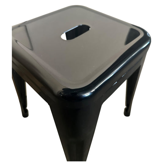 Σκαμπό ArteLibre Βιομηχανικού Τύπου Vintage VELINO Μαύρο Μέταλλο 38x38x45cm - Hippiehome.gr