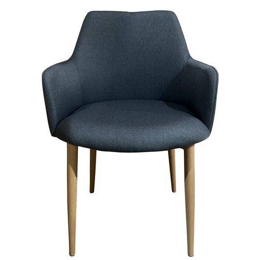 Καρέκλα Τραπεζαρίας ArteLibre LUZIA Γκρι/Φυσικό Ύφασμα/Μέταλλο 57x60x78cm - Hippiehome.gr