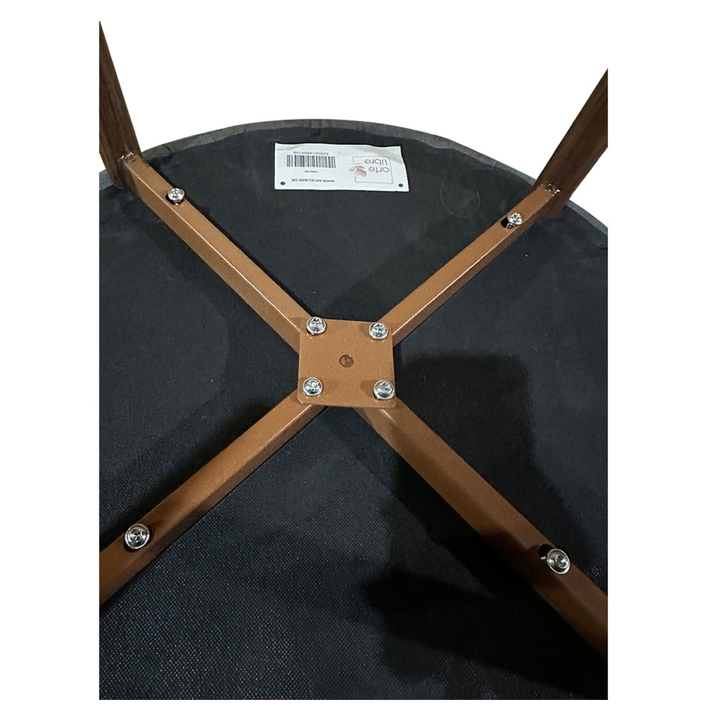 Καρέκλα Τραπεζαρίας ArteLibre LUZIA Γκρι/Καρυδί Ύφασμα/Μέταλλο 57x60x78cm - Hippiehome.gr