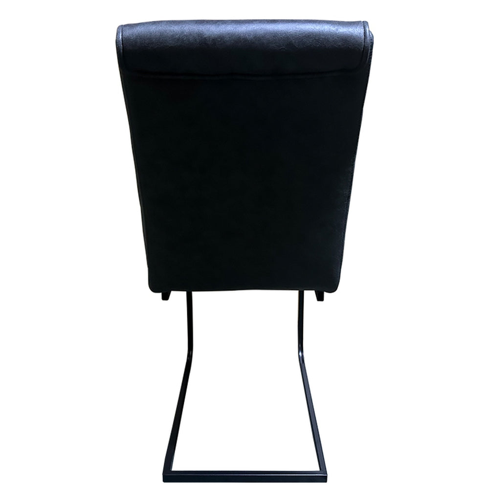 Καρέκλα Τραπεζαρίας ArteLibre ESTRELLA Γκρι/Μαύρο PU/Μέταλλο 43x56x95cm - Hippiehome.gr