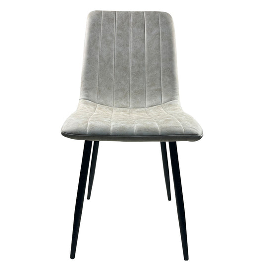 Καρέκλα Τραπεζαρίας ArteLibre YUCARIA Μπεζ/Μαύρο PU/Μέταλλο 44x55x86cm - Hippiehome.gr