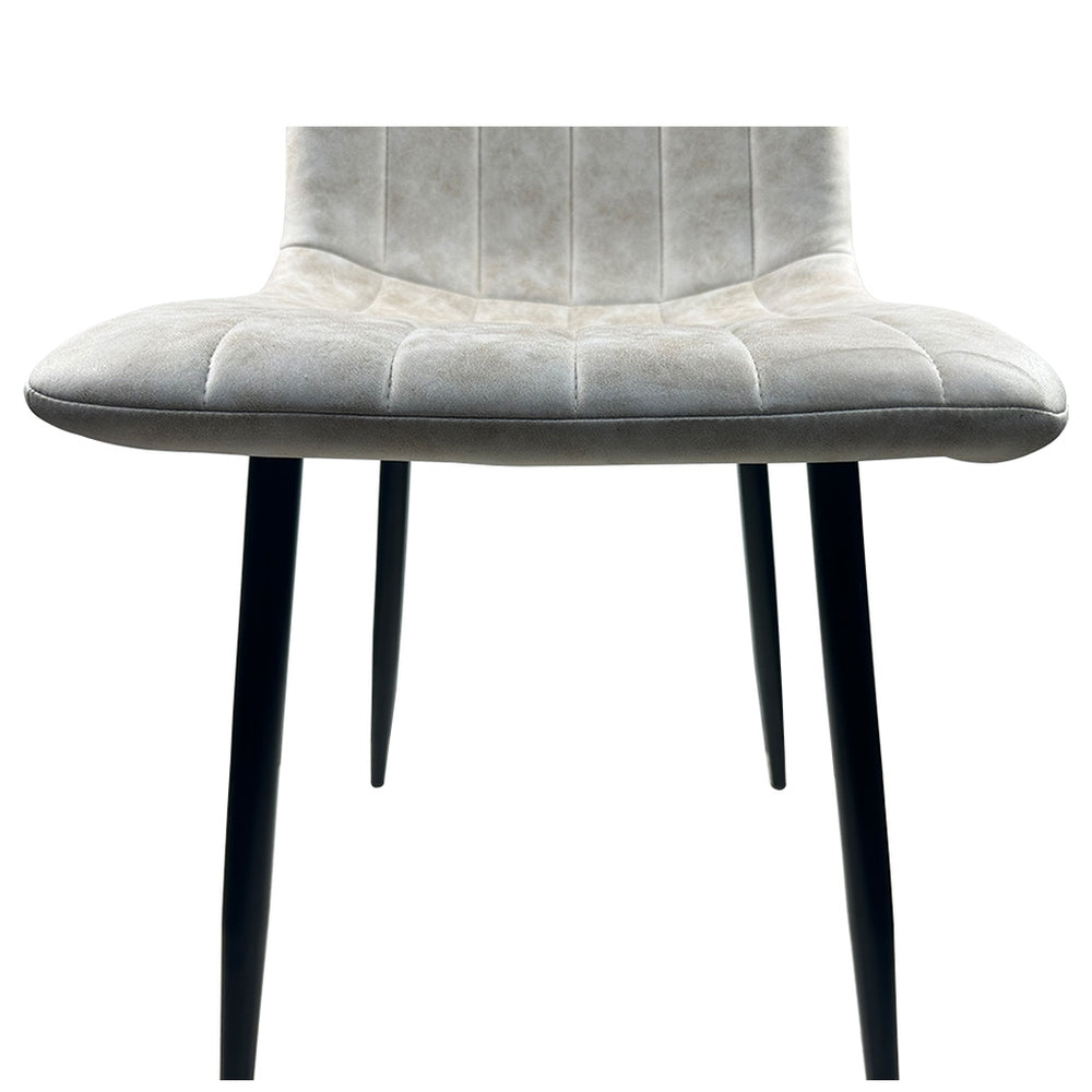 Καρέκλα Τραπεζαρίας ArteLibre YUCARIA Μπεζ/Μαύρο PU/Μέταλλο 44x55x86cm - Hippiehome.gr