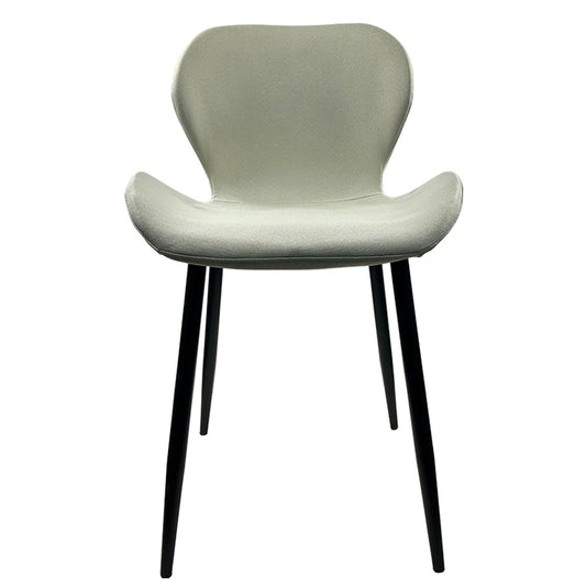 Καρέκλα Τραπεζαρίας ArteLibre RIOJA Sand/Μαύρο Ύφασμα/Μέταλλο 46x50x80cm - Hippiehome.gr