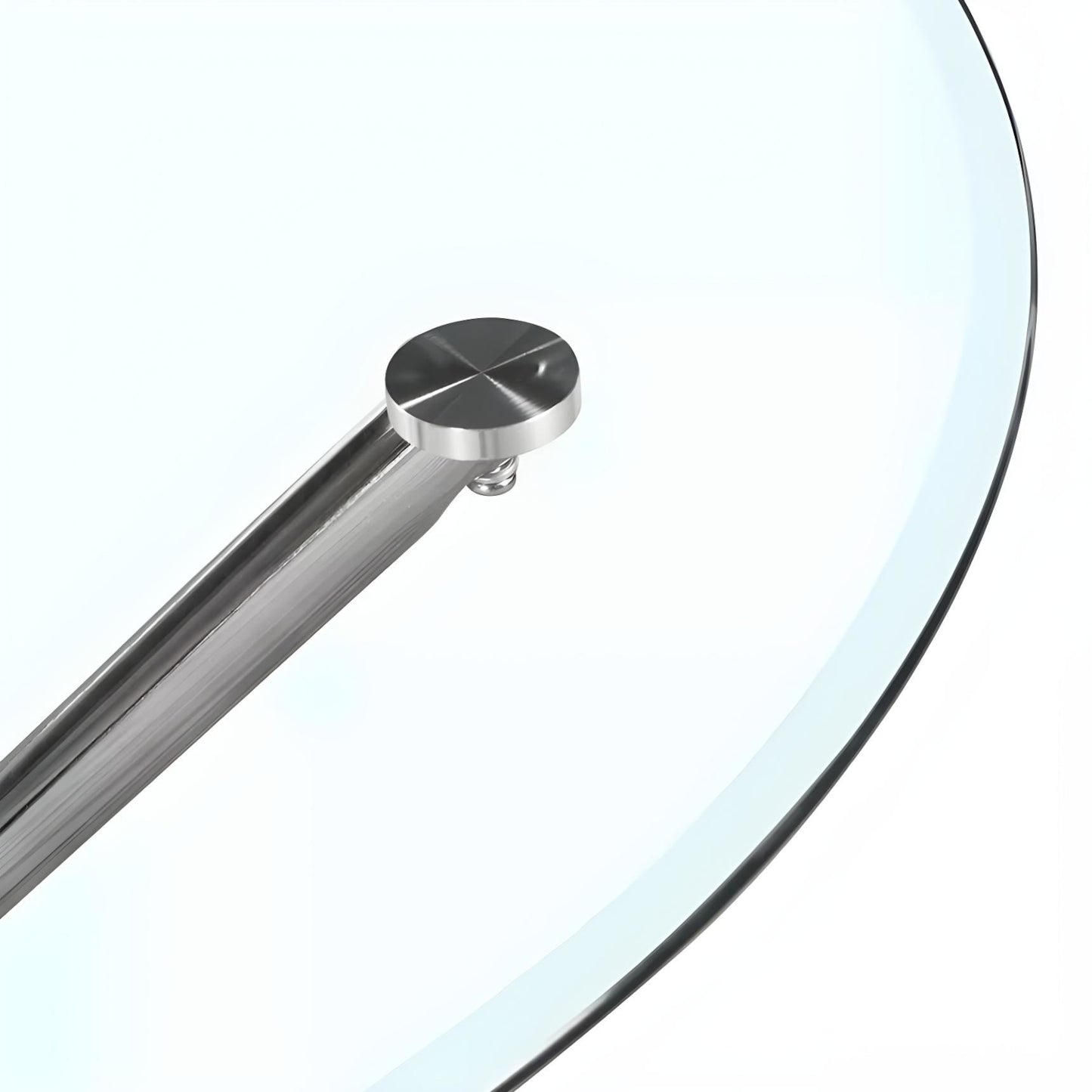 Τραπέζι Τραπεζαρίας ArteLibre PHLAX Διάφανο/Χρώμιο Γυαλί/Μέταλλο Φ120x74cm - Hippiehome.gr