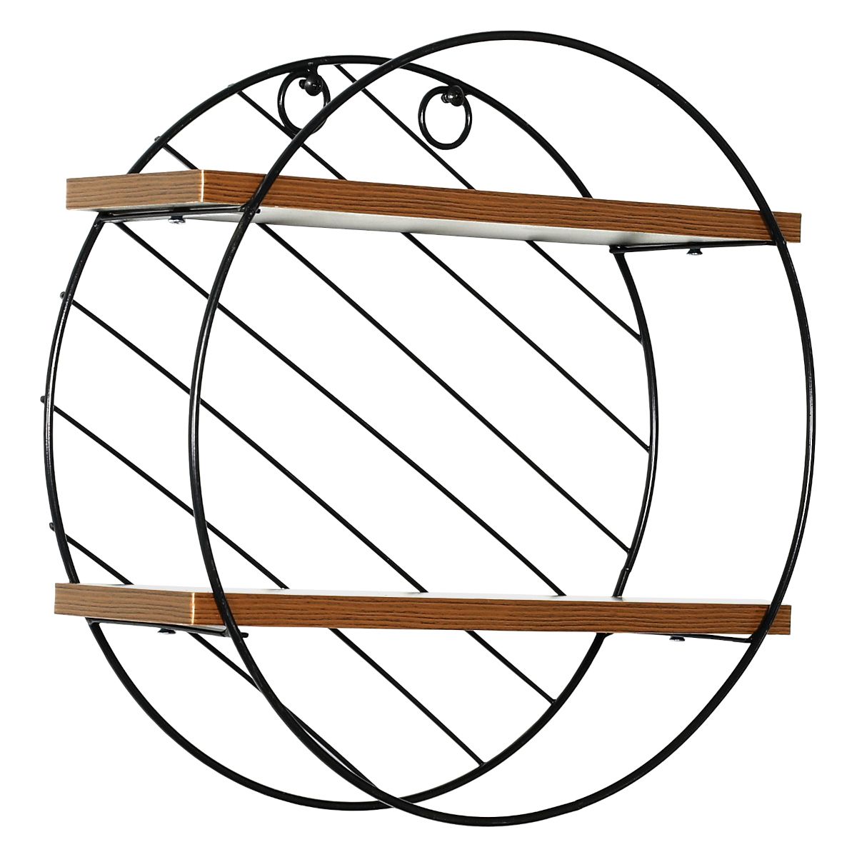 Ράφι Τοίχου ArteLibre SARNO Μαύρο/Καφέ MDF/Μέταλλο Φ30x11cm - Hippiehome.gr