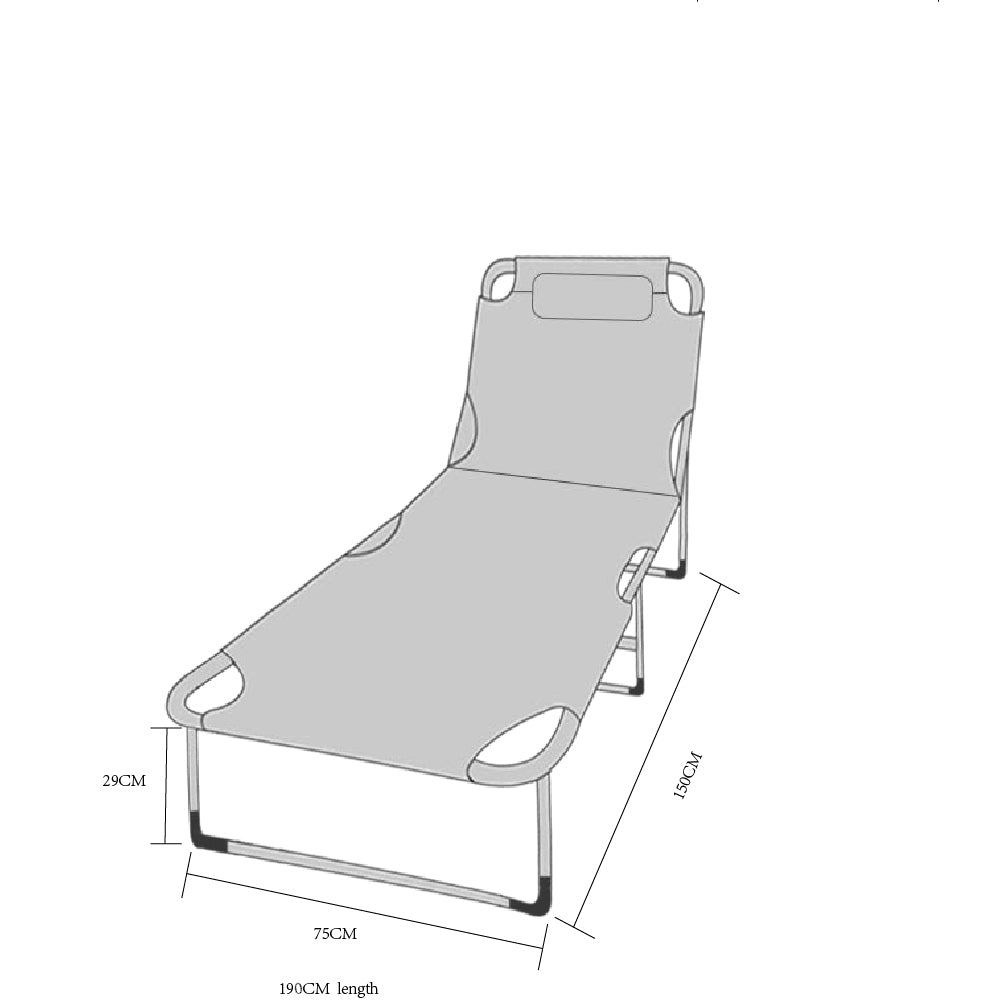 Ξαπλώστρα-Κρεβάτι Παραλίας ArteLibre Μέταλλο/Ύφασμα 190x75x30cm - Hippiehome.gr