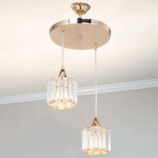 Φωτιστικό οροφής δίφωτο PWL-1025 pakoworld Ε27 χρυσό-γυαλί Φ30x70εκ - Hippiehome.gr