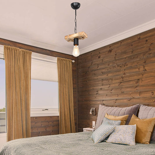 Φωτιστικό οροφής μονόφωτο PWL-1027 pakoworld Ε27 φυσικό-μαύρο 20x10x43εκ - Hippiehome.gr