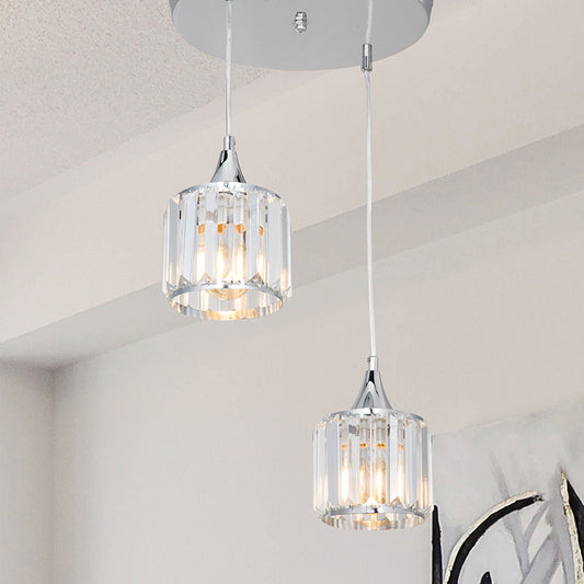 Φωτιστικό οροφής δίφωτο PWL-1025 pakoworld Ε27 χρώμιο-γυαλί Φ30x70εκ - Hippiehome.gr