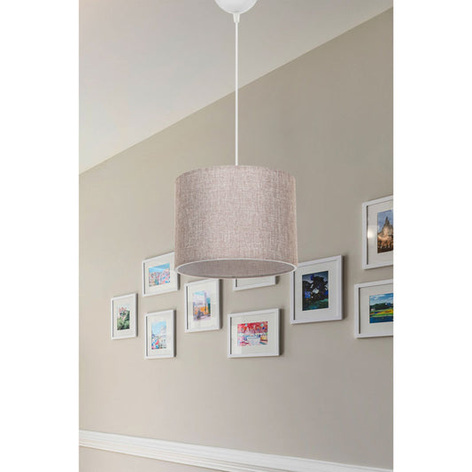 Φωτιστικό οροφής μονόφωτο PWL-1115 pakoworld Ε27 μπεζ-λευκό Φ22x16,5εκ - Hippiehome.gr