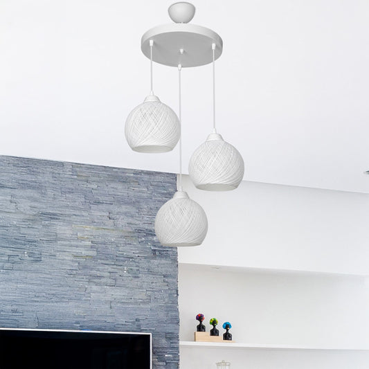 Φωτιστικό οροφής τρίφωτο PWL-0973 I pakoworld Ε27 σε λευκή απόχρωση Φ35x18εκ - Hippiehome.gr