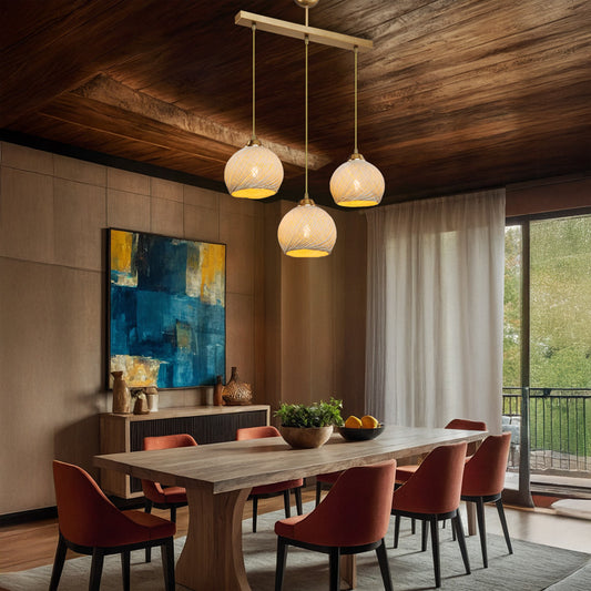 Φωτιστικό οροφής τρίφωτο PWL-0973 II pakoworld Ε27 χρυσό 50x18x85εκ - Hippiehome.gr