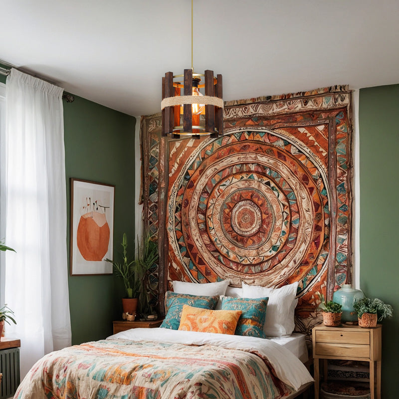 Φωτιστικό οροφής μονόφωτο Lidya pakoworld Ε27 σε καφέ απόχρωση Φ31.5x28εκ - Hippiehome.gr