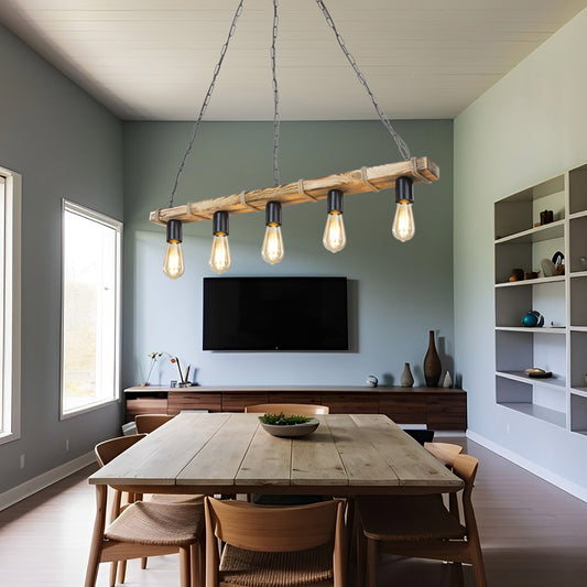 Φωτιστικό οροφής πεντάφωτο Lagoon pakoworld Ε27 σε καφέ απόχρωση 100x8.5x10.5εκ - Hippiehome.gr