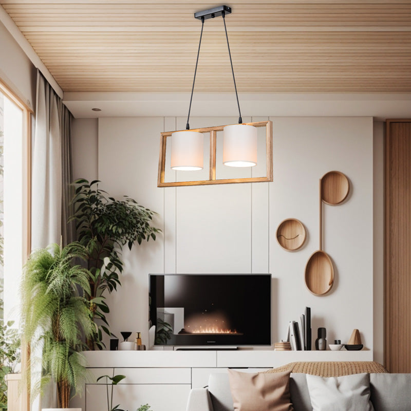 Φωτιστικό οροφής δίφωτο Sereda I pakoworld Ε14 σε καφέ-cream απόχρωση 54x14x27εκ - Hippiehome.gr