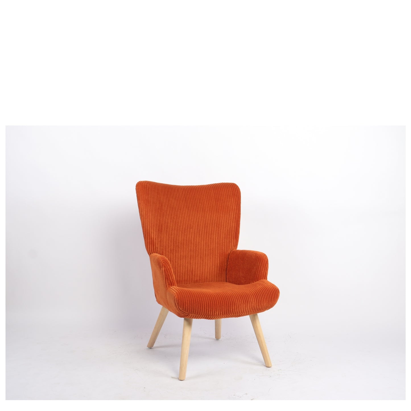 Πολυθρόνα ArteLibre LIRA Σάπιο Μήλο Ύφασμα Κοτλέ/Ξύλο 94.5x64x70.5cm - Hippiehome.gr