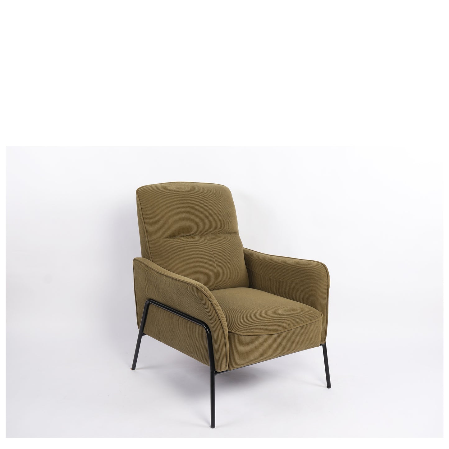 Πολυθρόνα ArteLibre ELAN Πράσινο Ύφασμα Κοτλέ/Μέταλλο 94x77x82cm - Hippiehome.gr