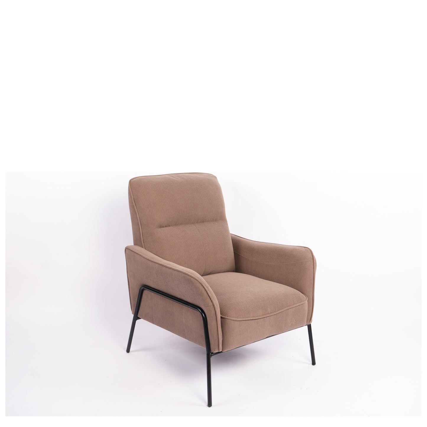 Πολυθρόνα ArteLibre ELAN Taupe Ύφασμα Κοτλέ/Μέταλλο 94x77x82cm - Hippiehome.gr