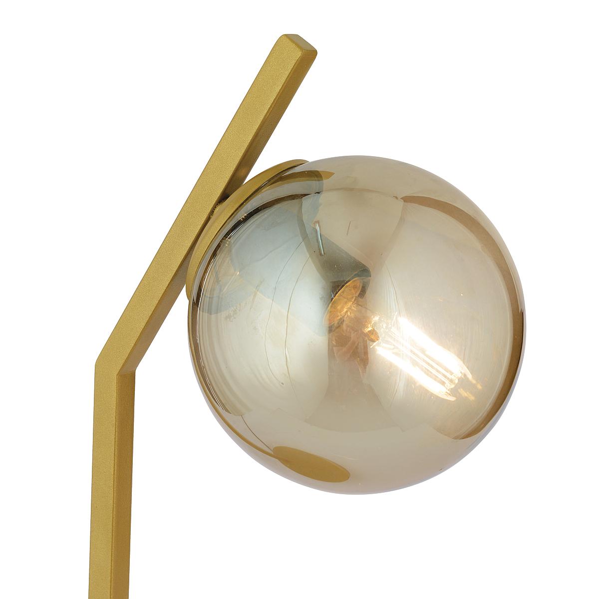 Φωτιστικό Επιτραπέζιο ArteLibre FER Χρυσό/Μελί Μέταλλο/Γυαλί 14x43cm - Hippiehome.gr