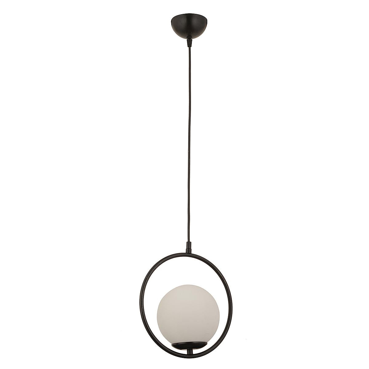 Φωτιστικό Κρεμαστό ArteLibre LUI Μαύρο/Λευκό Μέταλλο/Γυαλί 25x100cm - Hippiehome.gr