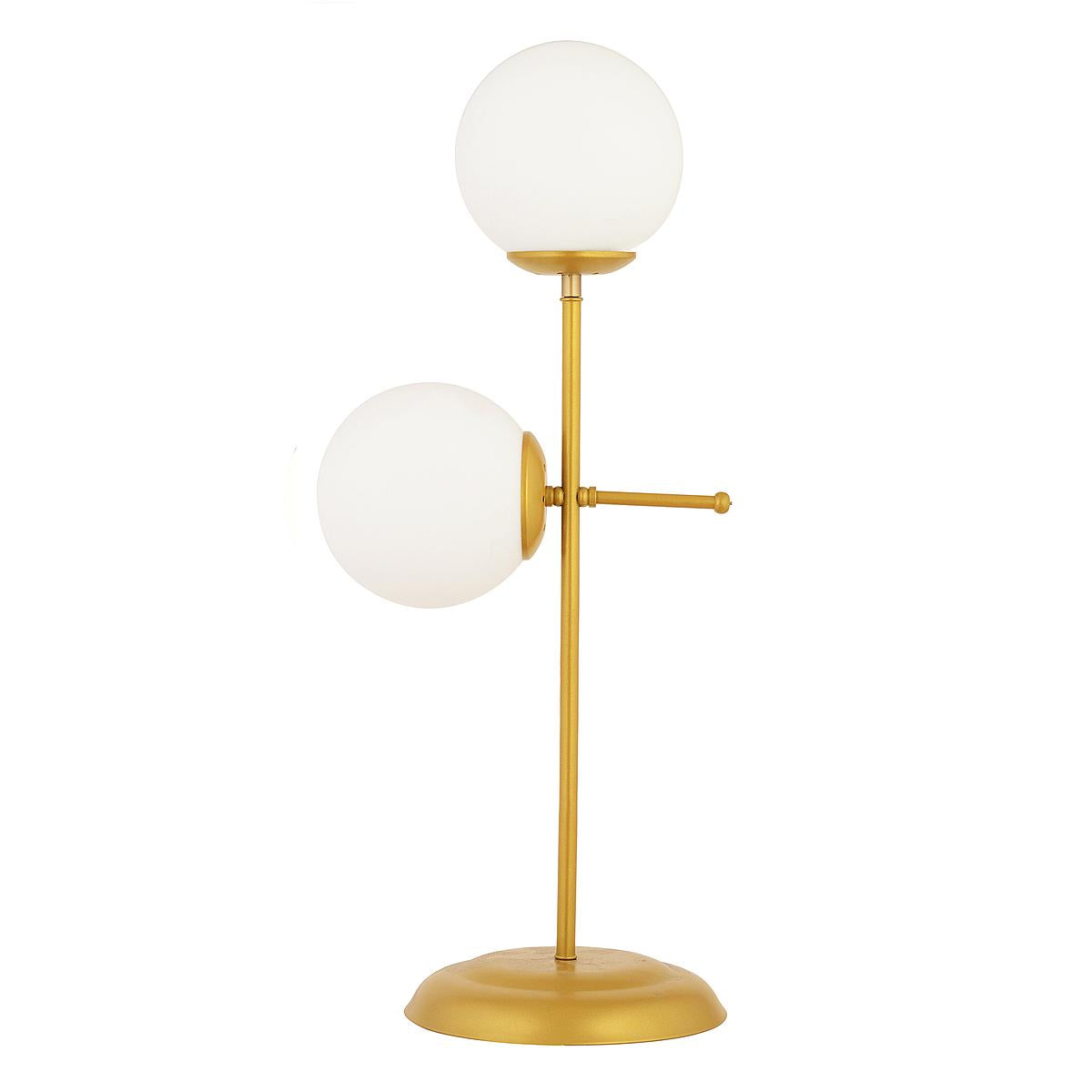 Φωτιστικό Επιτραπέζιο ArteLibre GUN Χρυσό/Λευκό Μέταλλο/Γυαλί 20x67cm - Hippiehome.gr