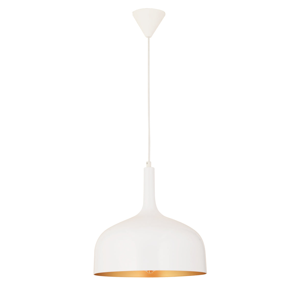 Φωτιστικό Κρεμαστό ArteLibre TITU Λευκό Μέταλλο 30x82cm - Hippiehome.gr