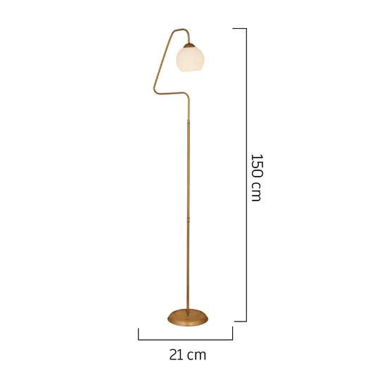 Φωτιστικό Δαπέδου ArteLibre CASSIOPEIA Χρυσό Μέταλλο/Γυαλί 21x150cm - Hippiehome.gr