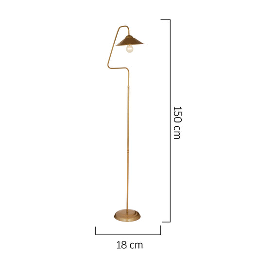 Φωτιστικό Δαπέδου ArteLibre CETUS Χρυσό Μέταλλο 18x150cm - Hippiehome.gr
