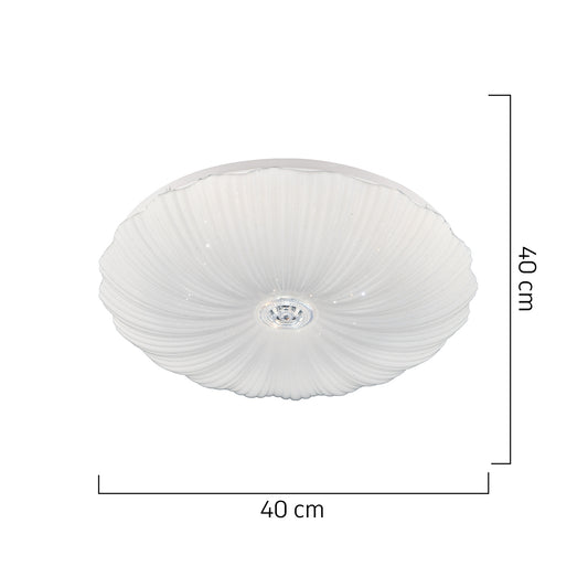 Φωτιστικό Οροφής LED ArteLibre LEPUS Λευκό Μέταλλο/Γυαλί 40x40cm - Hippiehome.gr