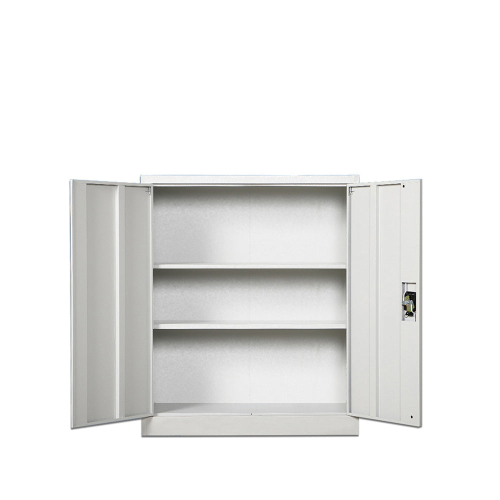 Ντουλάπι ArteLibre DUILIN Ανοιχτό Γκρι Μέταλλο 90x40x90cm - Hippiehome.gr