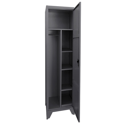 Φοριαμός ArteLibre IKORIN Σκούρο Γκρι Μέταλλο 50x50x185cm - Hippiehome.gr