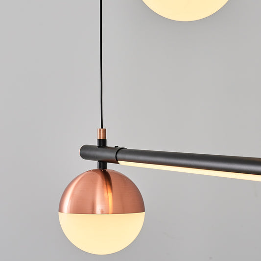 Φωτιστικό Κρεμαστό ArteLibre MOVIMA Μαύρο Μέταλλο/Αλουμίνιο 87x12x120cm - Hippiehome.gr