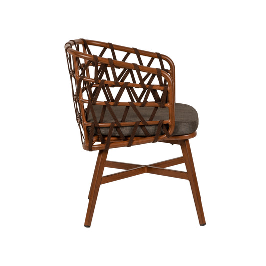 Πολυθρόνα Κήπου ArteLibre BOYOMA Καφέ Αλουμίνιο/Ύφασμα 57x61x79cm - Hippiehome.gr