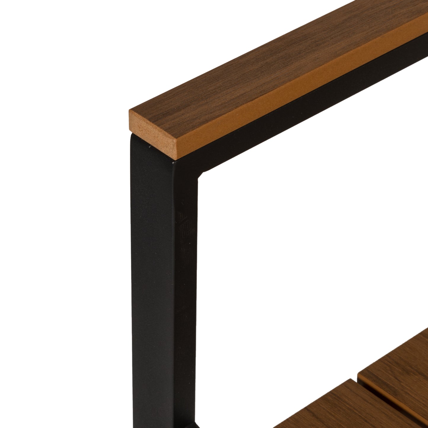 Πολυθρόνα Κήπου ArteLibre GURARA Μαύρο/Καρυδί Αλουμίνιο/Ξύλο 60x55x86cm - Hippiehome.gr