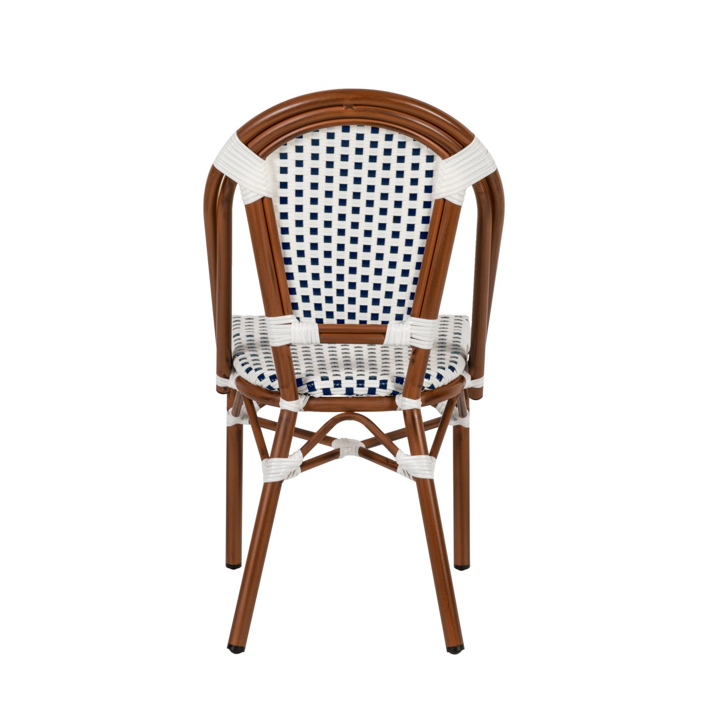 Καρέκλα Κήπου ArteLibre MUTARAZI Λευκό/Μπλε Αλουμίνιο/Rattan 50x57x85cm - Hippiehome.gr