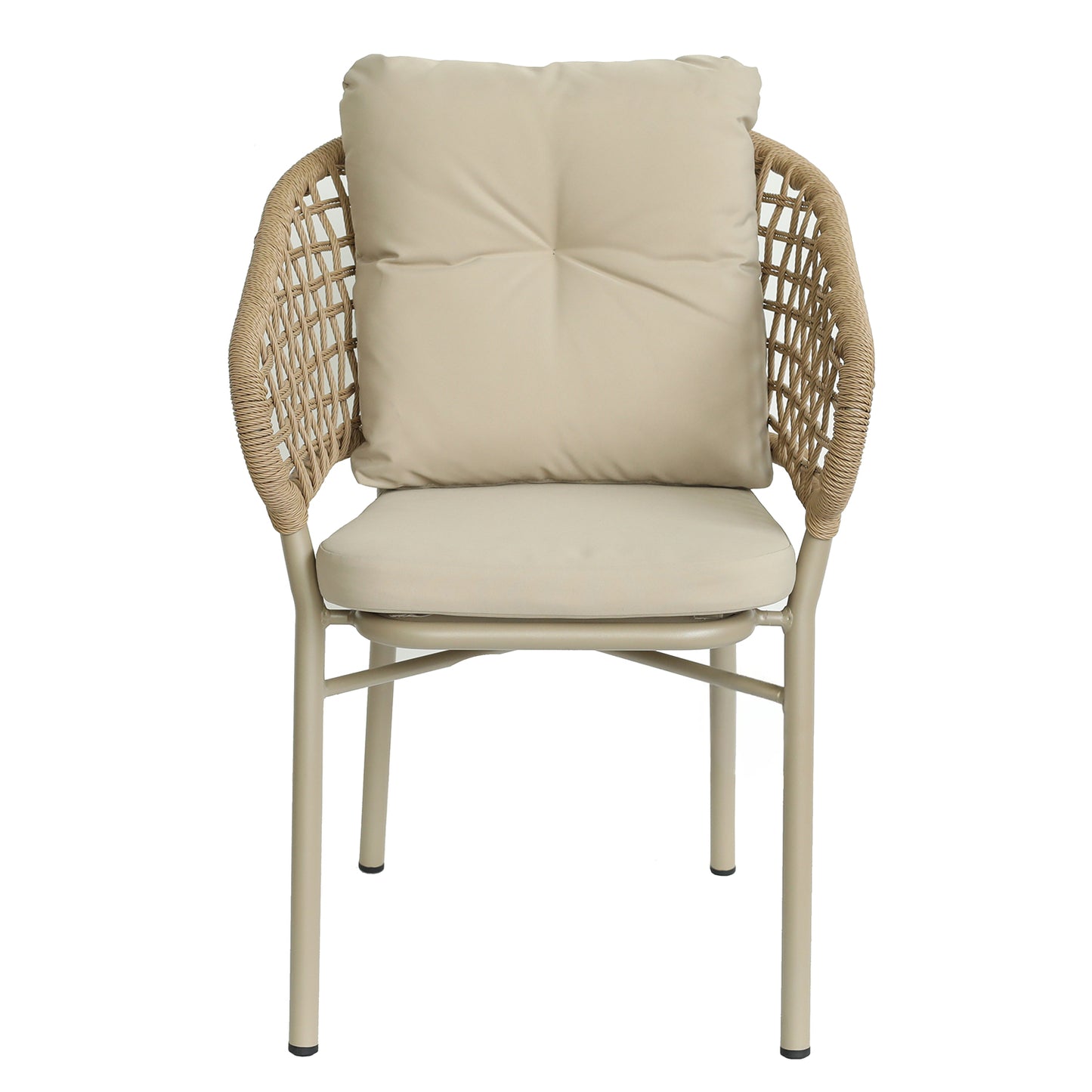 Πολυθρόνα Κήπου ArteLibre ANHUR Με Μαξιλάρια Μπεζ/Καφέ Αλουμίνιο/Rattan 60x58x84cm - Hippiehome.gr