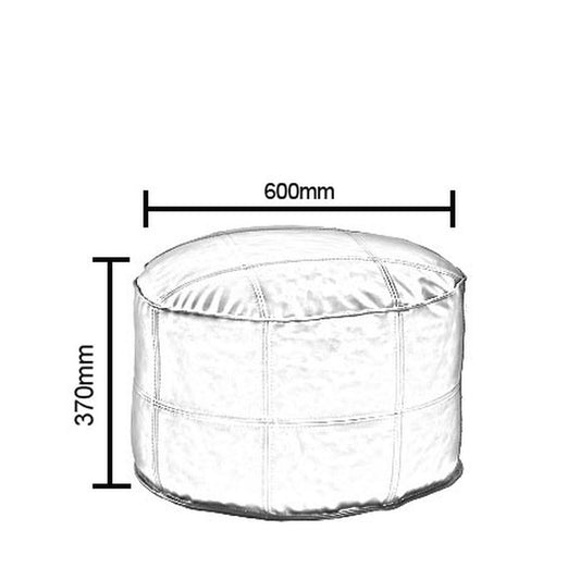 Πουφ ArteLibre AKILA Μαύρο Δέρμα Φ86x39cm - Hippiehome.gr