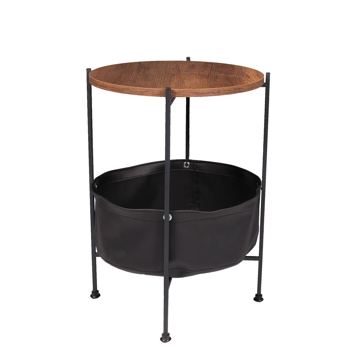 Τραπεζάκι Σαλονιού ArteLibre ABBY Baroque/Μαύρο Μοριοσανίδα/Μέταλλο 42x42x62cm - Hippiehome.gr