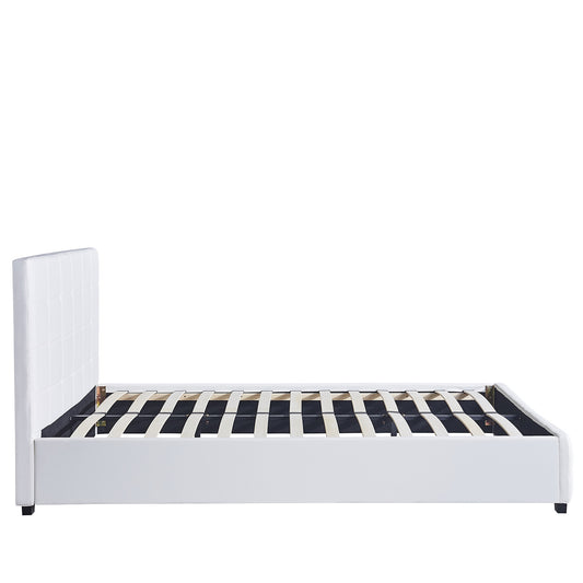 Κρεβάτι ArteLibre ABELIA Λευκό PU (Στρώμα 160x200cm) - Hippiehome.gr