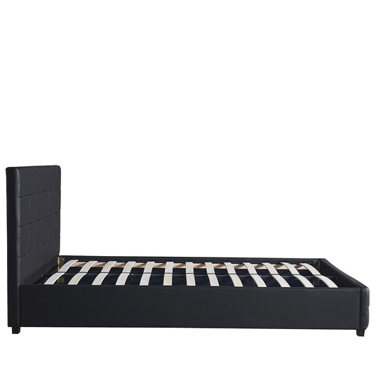 Κρεβάτι ArteLibre ABELIA Μαύρο PU 214.5x170x100cm (Στρώμα 160x200cm) - Hippiehome.gr