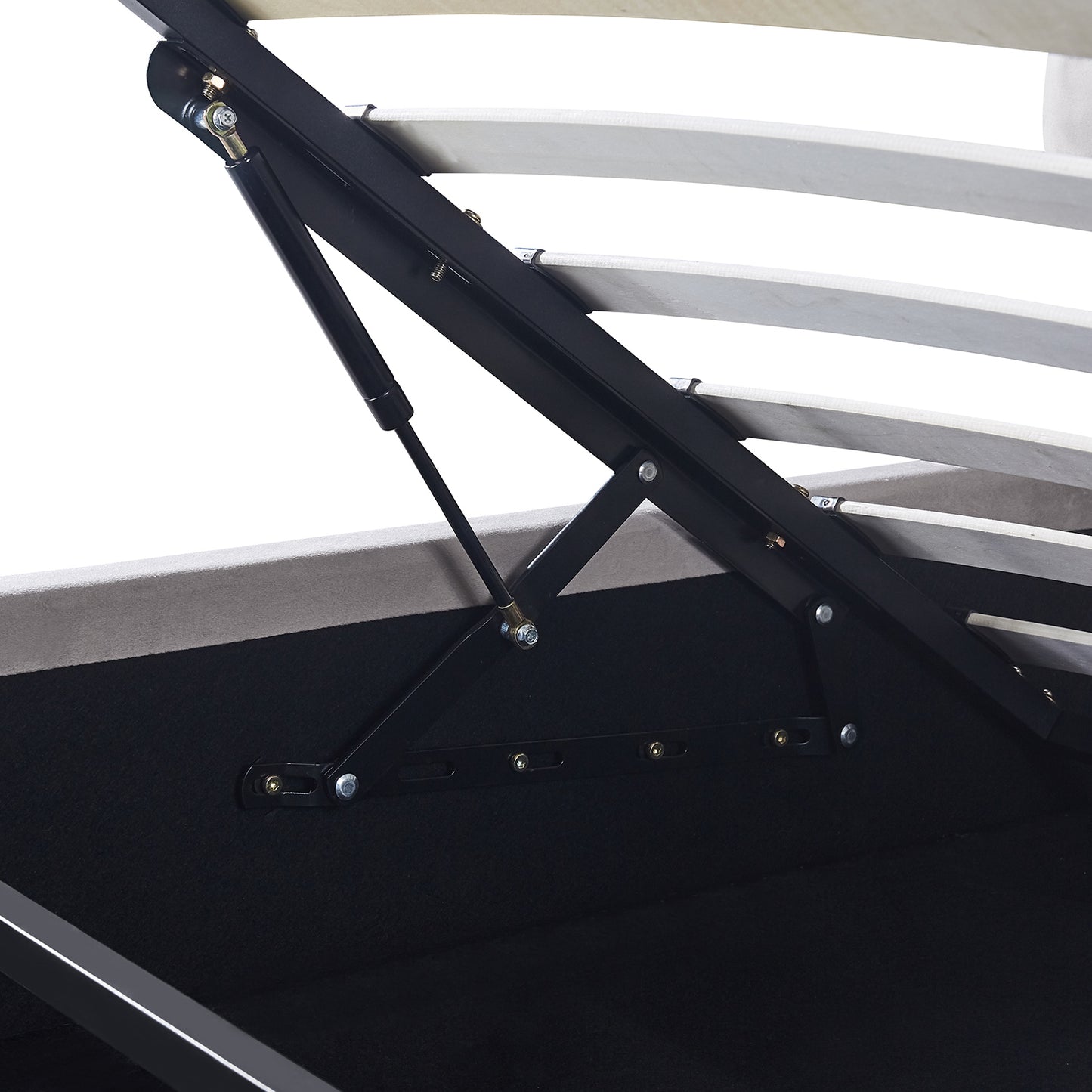 Κρεβάτι Διπλό ArteLibre ACAENA Γκρι Βελούδο (Στρώμα 160x200cm) - Hippiehome.gr