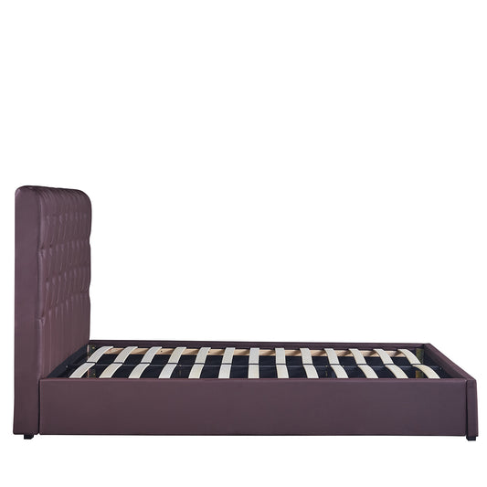 Κρεβάτι ArteLibre ARABIS Καφέ PU (Στρώμα 150x200cm) - Hippiehome.gr