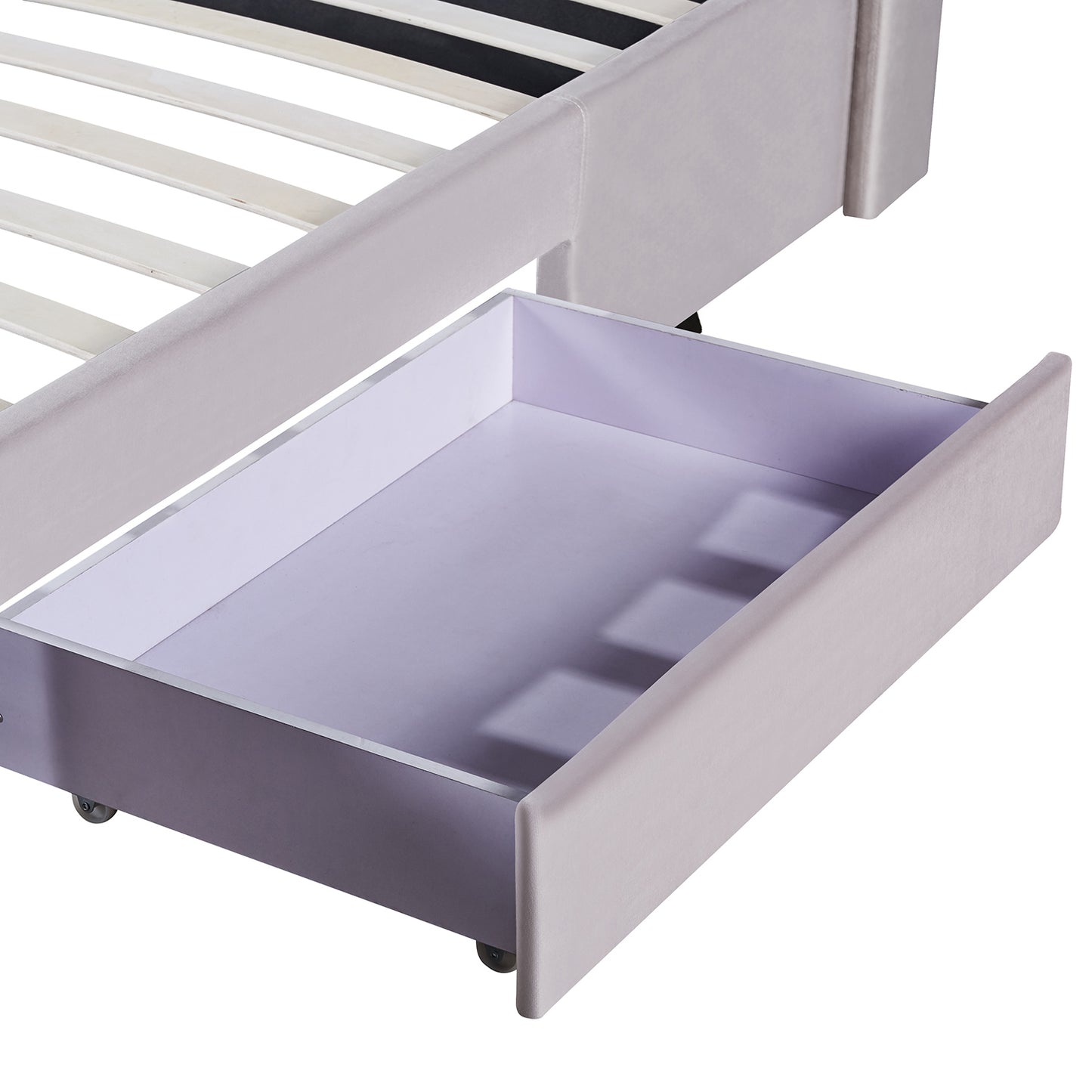 Κρεβάτι Διπλό ArteLibre ANNONA Ivory Βελούδο (Στρώμα 160x200cm) - Hippiehome.gr