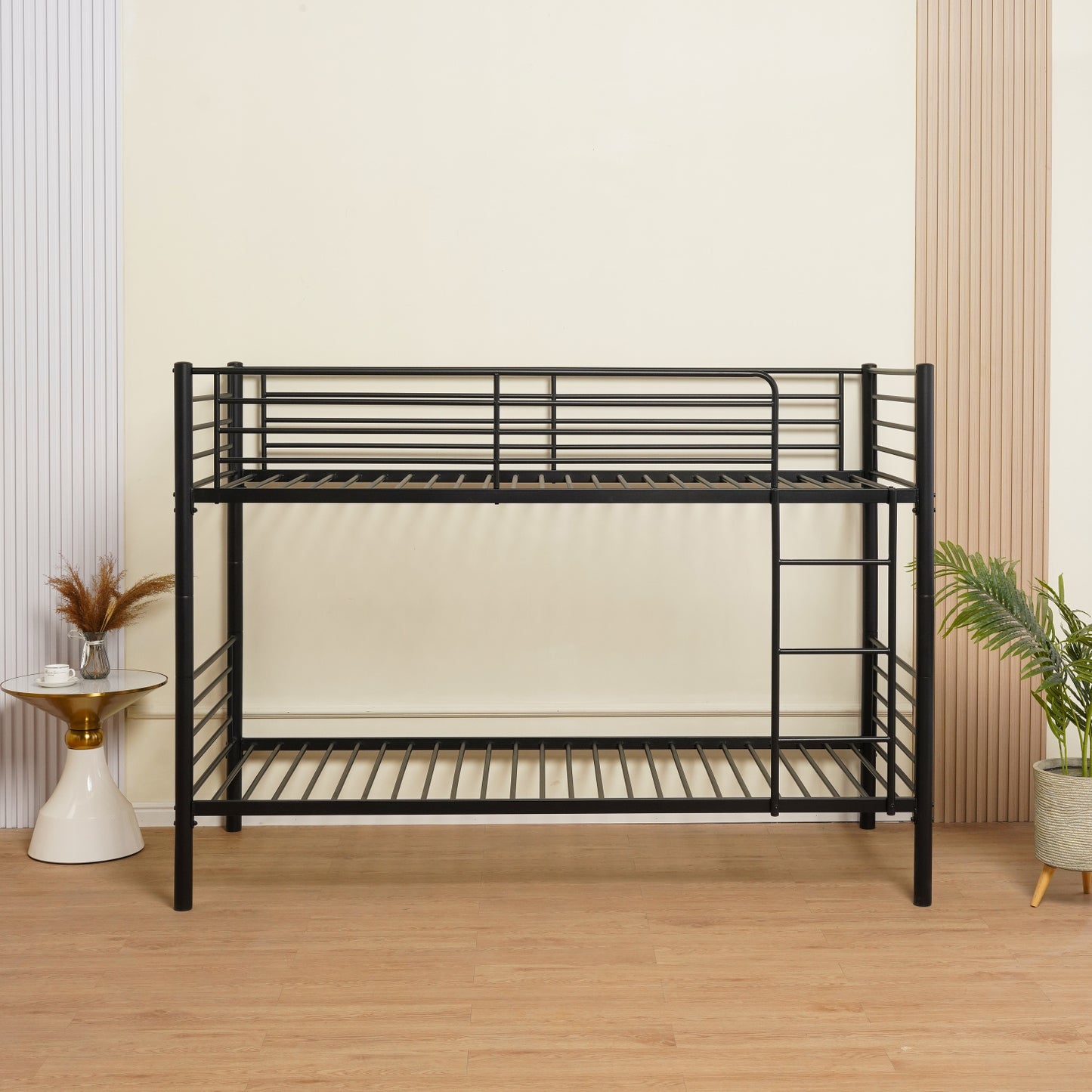 Κουκέτα ArteLibre NICKY Μαύρο Μέταλλο 97x210x160cm (Στρώμα 90x200cm) - Hippiehome.gr