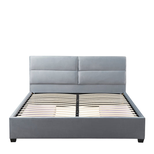 Κρεβάτι Διπλό ArteLibre PRODREAM Γκρι Ύφασμα 206x169x96cm (Στρώμα 160x200cm) - Hippiehome.gr