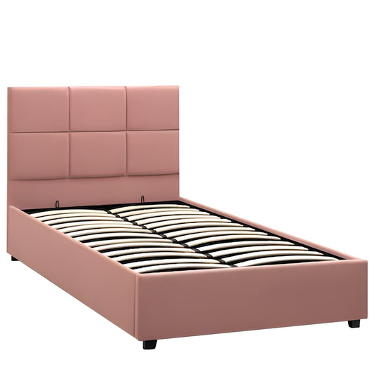 Κρεβάτι Μονό ArteLibre CLOUDREST Σάπιο Μήλο Ύφασμα 214x127.5x109cm (Στρώμα 120x200cm) - Hippiehome.gr