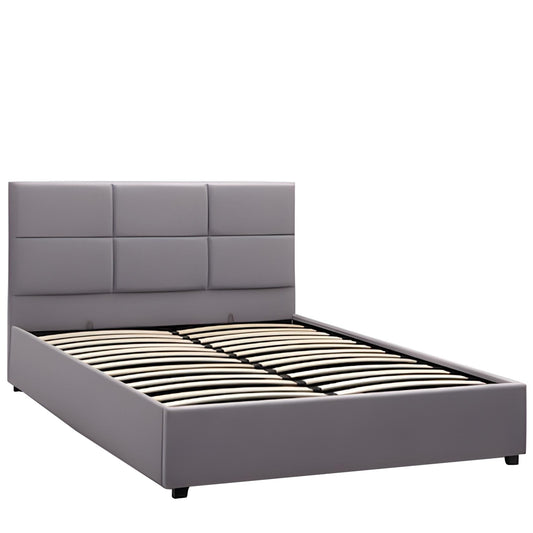 Κρεβάτι Διπλό ArteLibre CLOUDREST Γκρι Ύφασμα 214x168x109cm (Στρώμα 160x200cm) - Hippiehome.gr