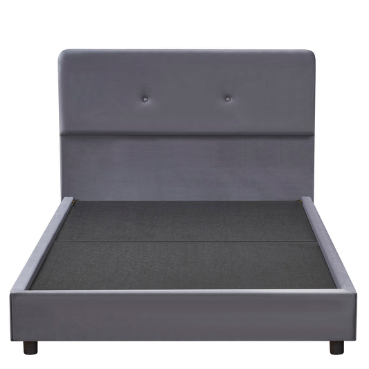 Κρεβάτι Ημίδιπλο ArteLibre TAMAHAWK Γκρι Ύφασμα Για Στρώμα 120x200cm - Hippiehome.gr