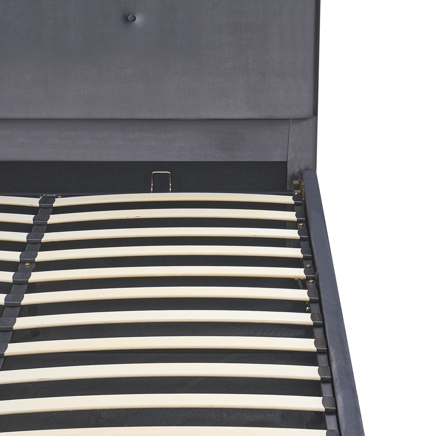 Κρεβάτι Υπέρδιπλο ArteLibre YUMA Γκρι Ύφασμα Για Στρώμα 160x200cm - Hippiehome.gr